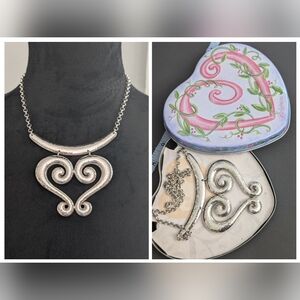 Brighton "Genoa Scroll" Heart Necklace With Tin